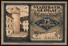 Notgeld Glogau, 75 Pfennig