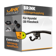 Für Hyundai I30 10.2007-02.2012 BRINK Anhängerkupplung abnehmbar + 7polig E-Satz