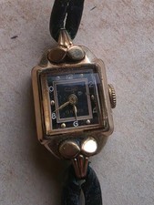 Damen   Armbanduhr Erbe 15 Rubis vergoldet  Vintage  Handaufzug