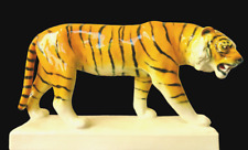 Volkstedt Thüringen Schleichender Tiger Antike Naturfarbene Keramik Figur 36CM