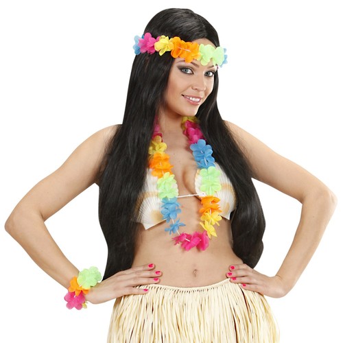Neon hawaii leis set - hawaii, bunt