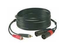 Klotz AT-CM Adapterkabel, 6m, 2x Cinch / 2x XLR 3pol male, gerader Stecker, verg