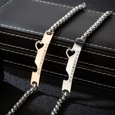 2x EDELSTAHL PARTNER ARMBAND