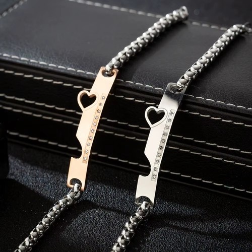 Edelstahl partner armband - partner,