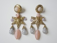 Große Blech Ohrclips Ohrringe