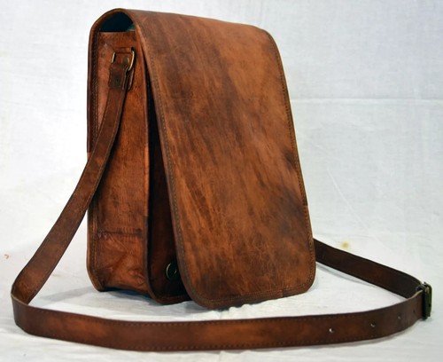 Leder vintage messenger - leder,
