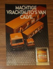 Seltene Werbung CALVE PINDAKAAS Erdnußbutter Brotaufstrich Sammeltrucks 1983