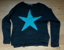 Frogbox Pullover Strickpullover  Gr.36 Alpa... Schwarz Türkis Neu