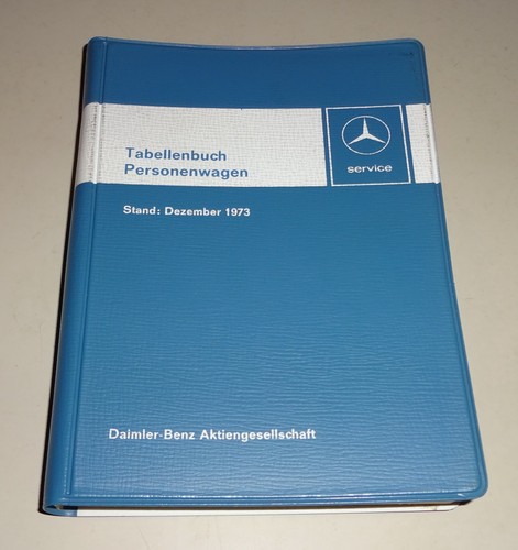 Tabellenbuch mercedes benz pkw - tabellenbuch,