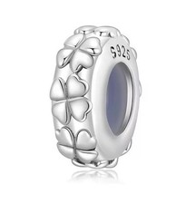 Charm Stopper Ring 925 Silber Blume Kleeblatt - Passt auch für Pandora Armband