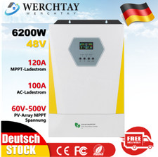 6200W 48V Hybrid Solar Inverter Wechselrichter Off Grid Mit MPPT 120A PV 60-500V