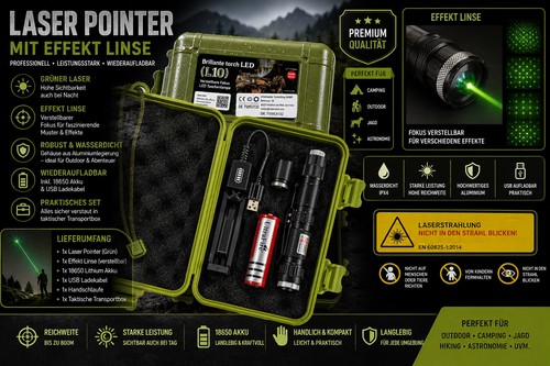 Grüner laser pointer set - grüner,