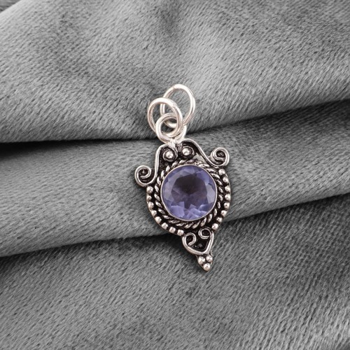 Natural iolite boho anhänger - natural,