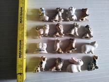 12x kleine tier figuren hase, hunde, katzen usw