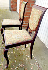 2 x Stühle Antik Stuhl hartholz alt Sessel Polsterstuhl vintage Holz stabil 1890