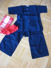 Kinder Fisherman Pants Fischerhose Hemd Band kariertes Tuch blau Grundschüler