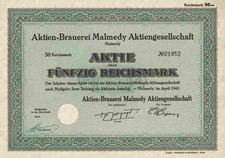 Aktien Brauerei Malmedy 1943