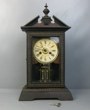 Junghans Tischwecker Tischuhr mit Schlagwerk u. Wecker alt antik wohl um 1900