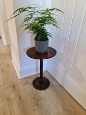 Antiker Eichenholz Beistelltisch Kanne Ständer Objekte Vitrine Plattform rustikal Tee Kuchen 