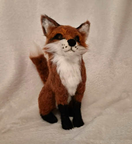 Fuchs aus nadelfilz - nadelfilz, /