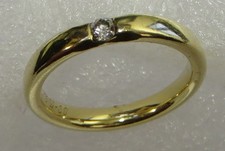 Damen ring gold - 585, solitär