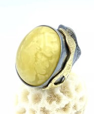 XXL Designer Bernstein Ring *