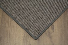 Sisal Teppich umkettelt grau