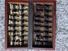 Vintage schachspiel koffer - im,