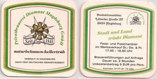 Diamant Magdeburg - alter Bierdeckel "Stadt und Land trinkt Diamant"