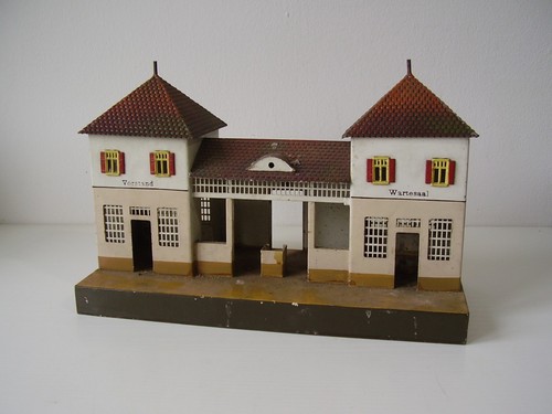 Antiker seltener blech bahnhof - antiker,