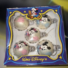 Walt Disney Glas-Baumschmuck Baby Micky und Minnie Mouse
