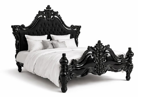 Kingsize bett barock schwarz - bett,