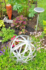 Dekokugel Edelstahl  Geflecht 30 cm Kugel Gartenkugel Deko