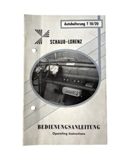 Vintage Original Bedienungsanleitung Autohalterung T10 T20 Touring Schaub-Lorenz