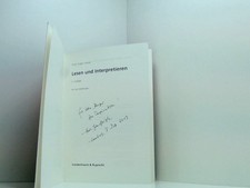 Lesen und Interpretieren (UTB M: Uni-Taschenbücher) Horst-Jürgen Gerigk Gerigk, 