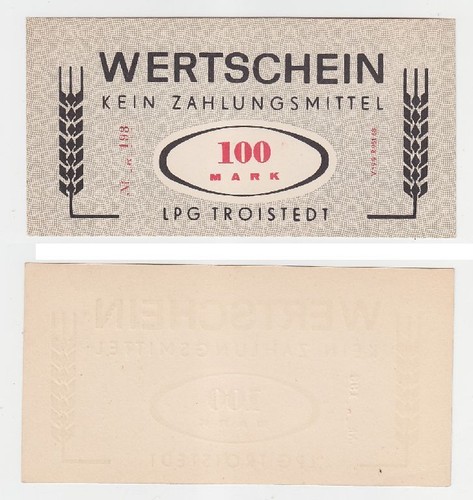100 mark banknote ddr lpg - ddr, geld