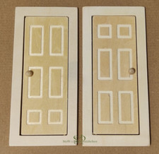 Innen-Tür Holz 8 x 17,7 cm - Miniatur Puppenhaus Puppenstube 1:12