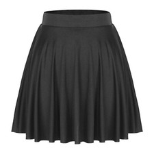 DE Frauen Stretchy Flared Skater-rock A Linie Golfrock Mini Schule Tennis Skater