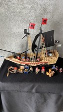 Playmobil Grosses Piratenschiff mit viel Zubehör Piraten Kanonen Schatztruhen