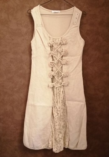 Leinenkleid beige made - beige, gr.36