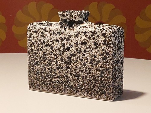 Vase fat lava schwarz - +, "fat