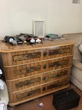 Schuhschrank Mahagoni Schuhkipper Massivholz Schuhkommode 8 Schübe 175cm Schrank