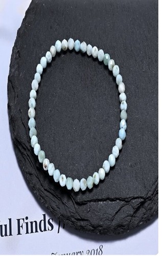 Armband larimar 3mm - 3mm, kugeln