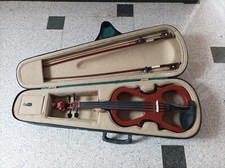Handarbeit E-Violin set 4/4 elektrische Geige Bogen Koffer