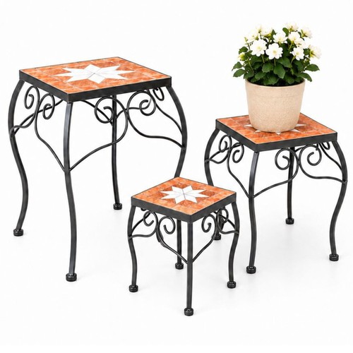 Blumenhocker mosaik eckig - blumenhocker,