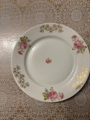 Kuchenteller mit rosenmuster - kuchenteller,