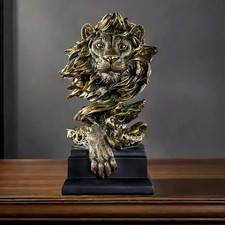 Löwe Figur Löwenkopf Statue Dekoration Ornament Skulptur Lion Edle Tierfigur