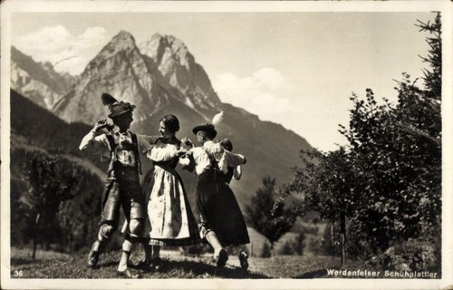 Werdenfelser schuhplattler - ak,