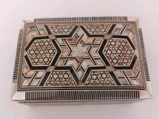 Alte Intarsien Holzschatulle