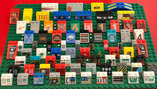 Bedruckt lego 1x2 2x2 - 1x2,